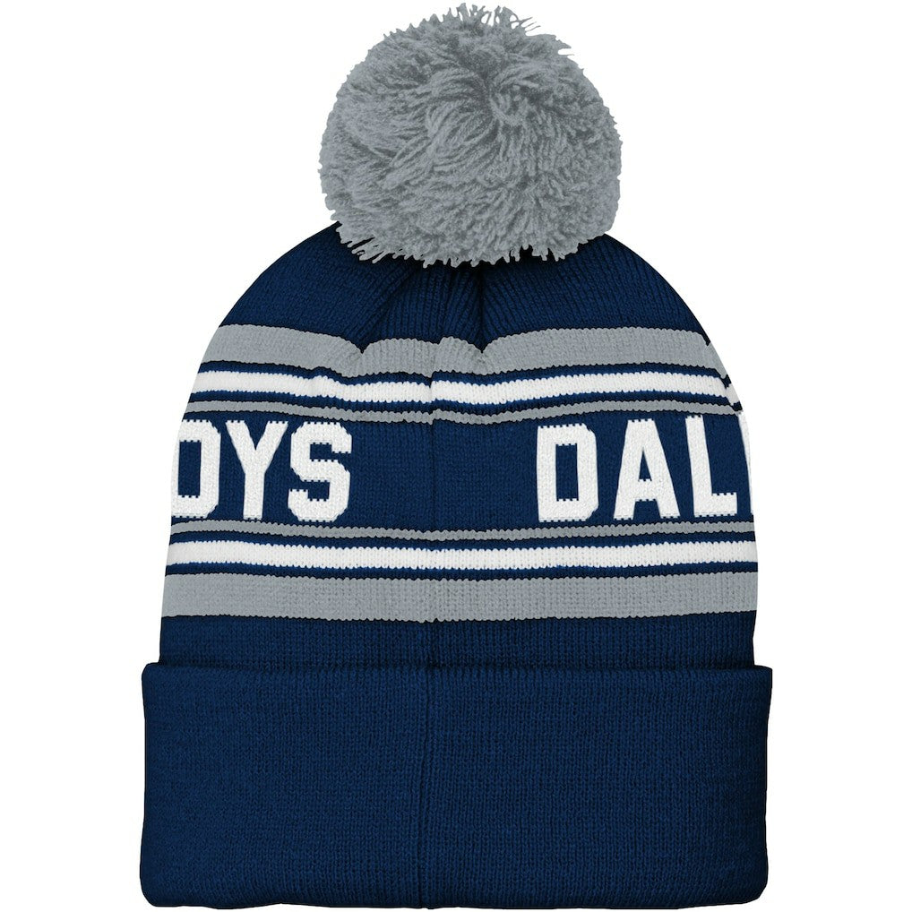 Dallas Cowboys Preschool Jacquard Cuffed Knit Hat with Pom Navy