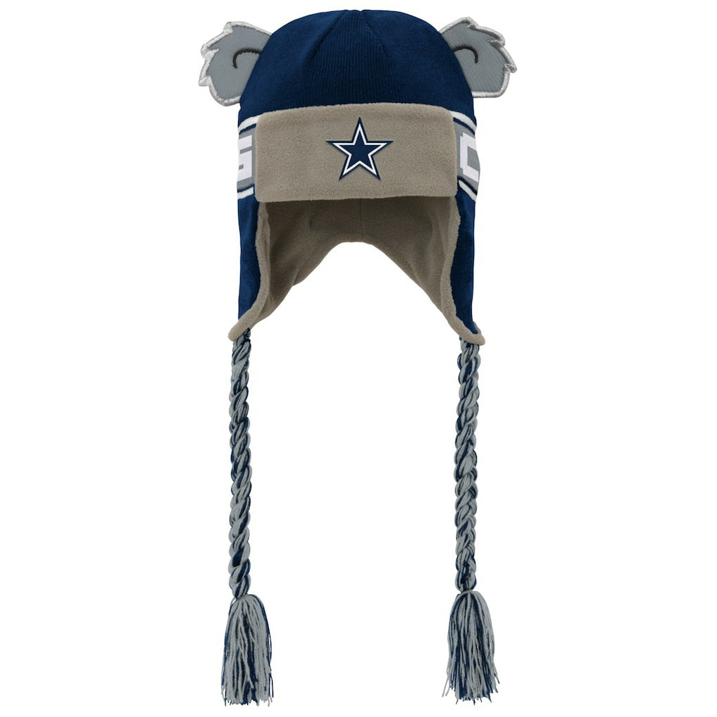 Dallas Cowboys Youth Wordmark Ears Trooper Knit Hat Navy