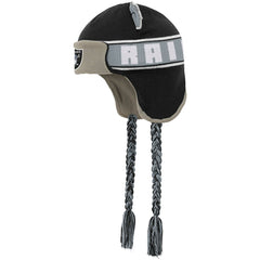 Las Vegas Raiders Youth Wordmark Ears Trooper Knit Hat Black