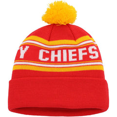 Kansas City Chiefs Youth Jacquard Cuffed Knit Hat with Pom Red