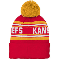 Kansas City Chiefs Preschool Jacquard Cuffed Knit Hat with Pom Red