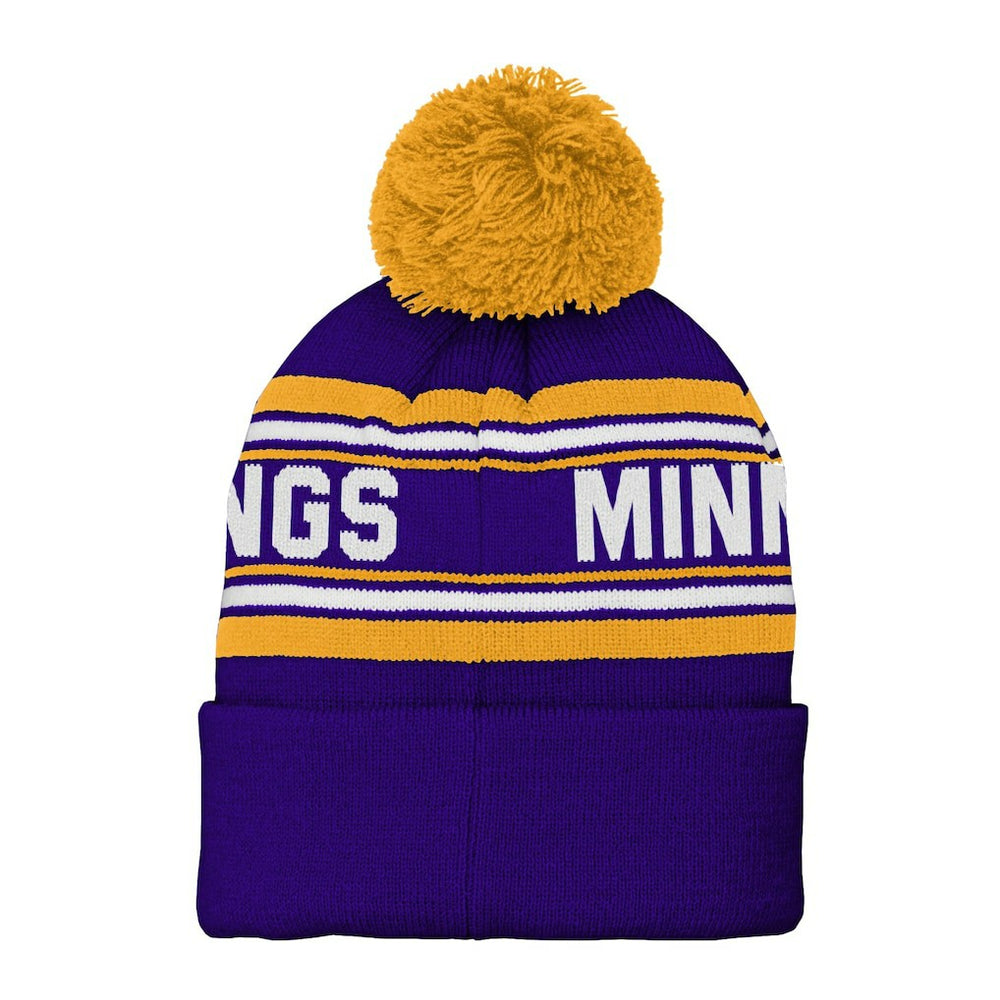 Minnesota Vikings Preschool Jacquard Cuffed Knit Hat with Pom Purple