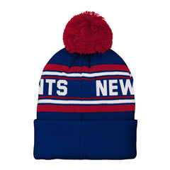 New York Giants Preschool Jacquard Cuffed Knit Hat with Pom Royal