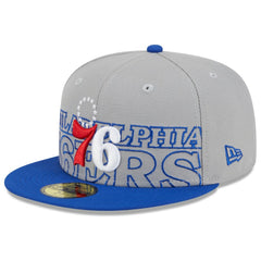 Philadelphia 76ers 2023 NBA Draft Two-Tone 59FIFTY Fitted Hat Gray/Royal
