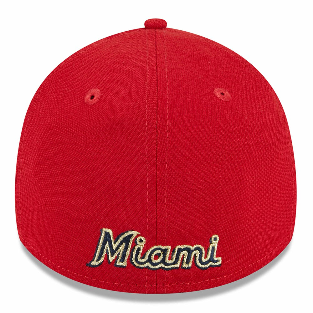 Miami Marlins New Era 2023 Fourth of July 39THIRTY Flex Hat - Red Hats