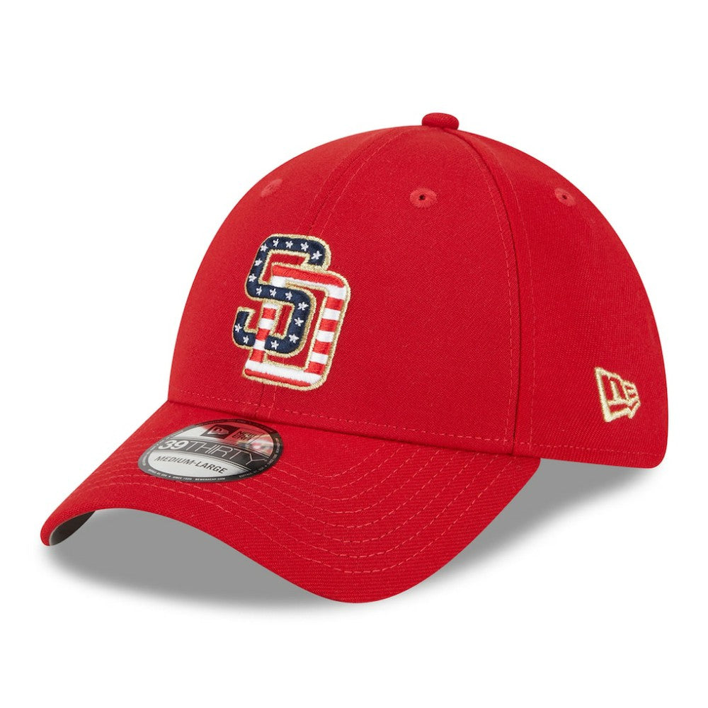 San Diego Padres New Era 2023 Fourth of July 39THIRTY Flex Hat - Red Hats
