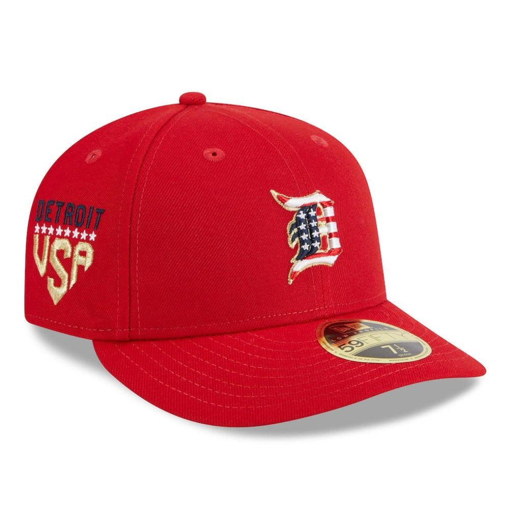 Detroit Tigers New Era 2023 Fourth of July Low Profile 59FIFTY Fitted Hat - Red Hats