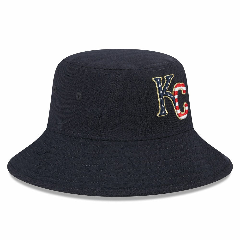 Kansas City Royals New Era 2023 Fourth of July Bucket Hat - Navy Hats