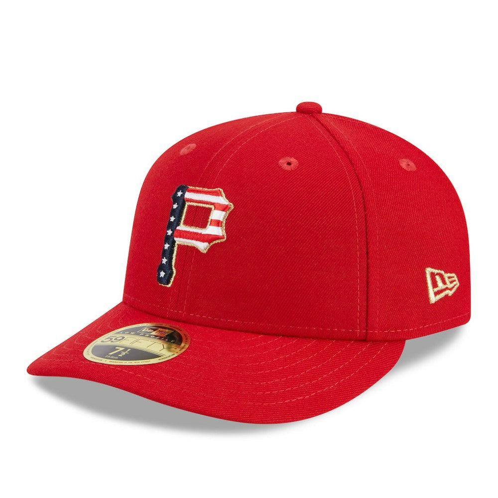 Pittsburgh Pirates New Era 2023 Fourth of July Low Profile 59FIFTY Fitted Hat - Red Hats