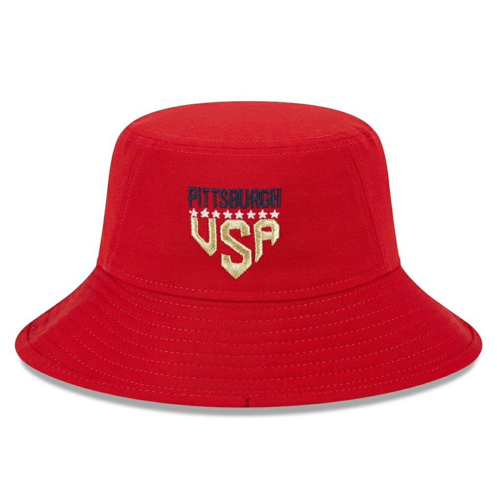 Pittsburgh Pirates New Era 2023 Fourth of July Bucket Hat - Red Hats