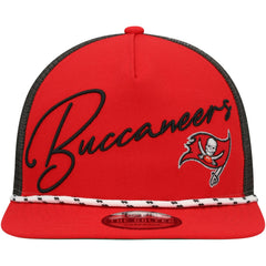 Tampa Bay Buccaneers New Era Script Logo Golfer 9FIFTY Snapback Hat Red