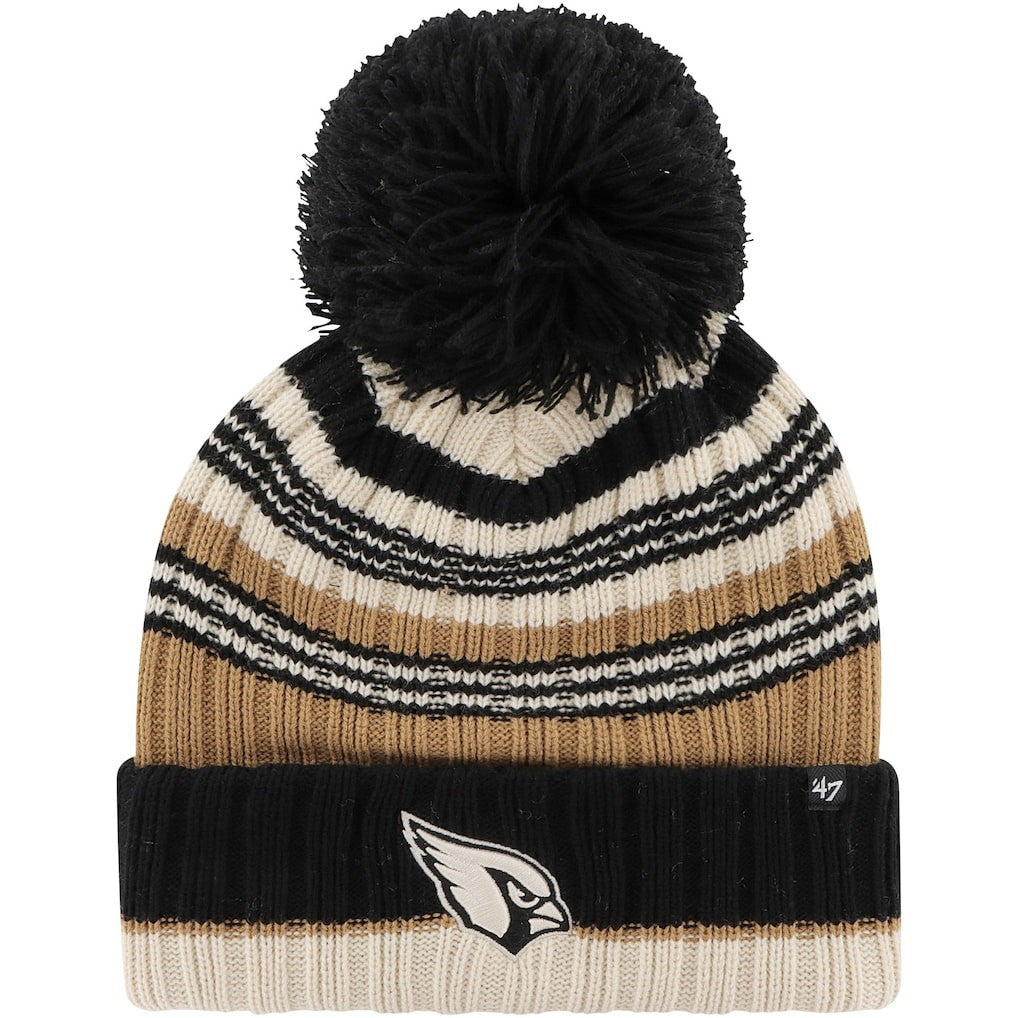 Arizona Cardinals '47 Women's Barista Cuffed Knit Hat with Pom Natural