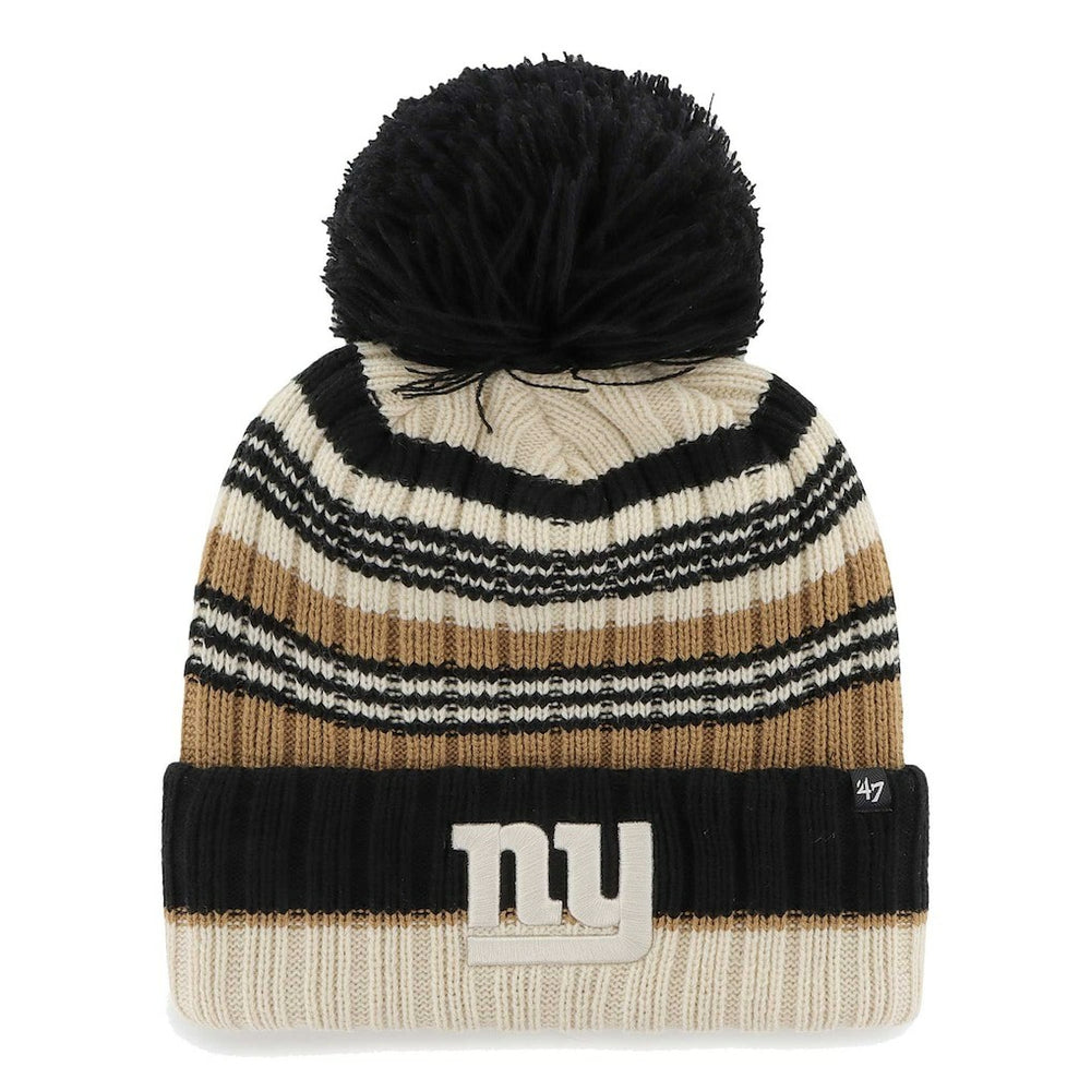 New York Giants '47 Women's Barista Cuffed Knit Hat with Pom Natural