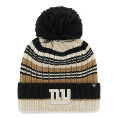 New York Giants '47 Women's Barista Cuffed Knit Hat with Pom Natural