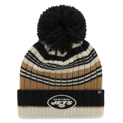New York Jets '47 Women's Barista Cuffed Knit Hat with Pom Natural