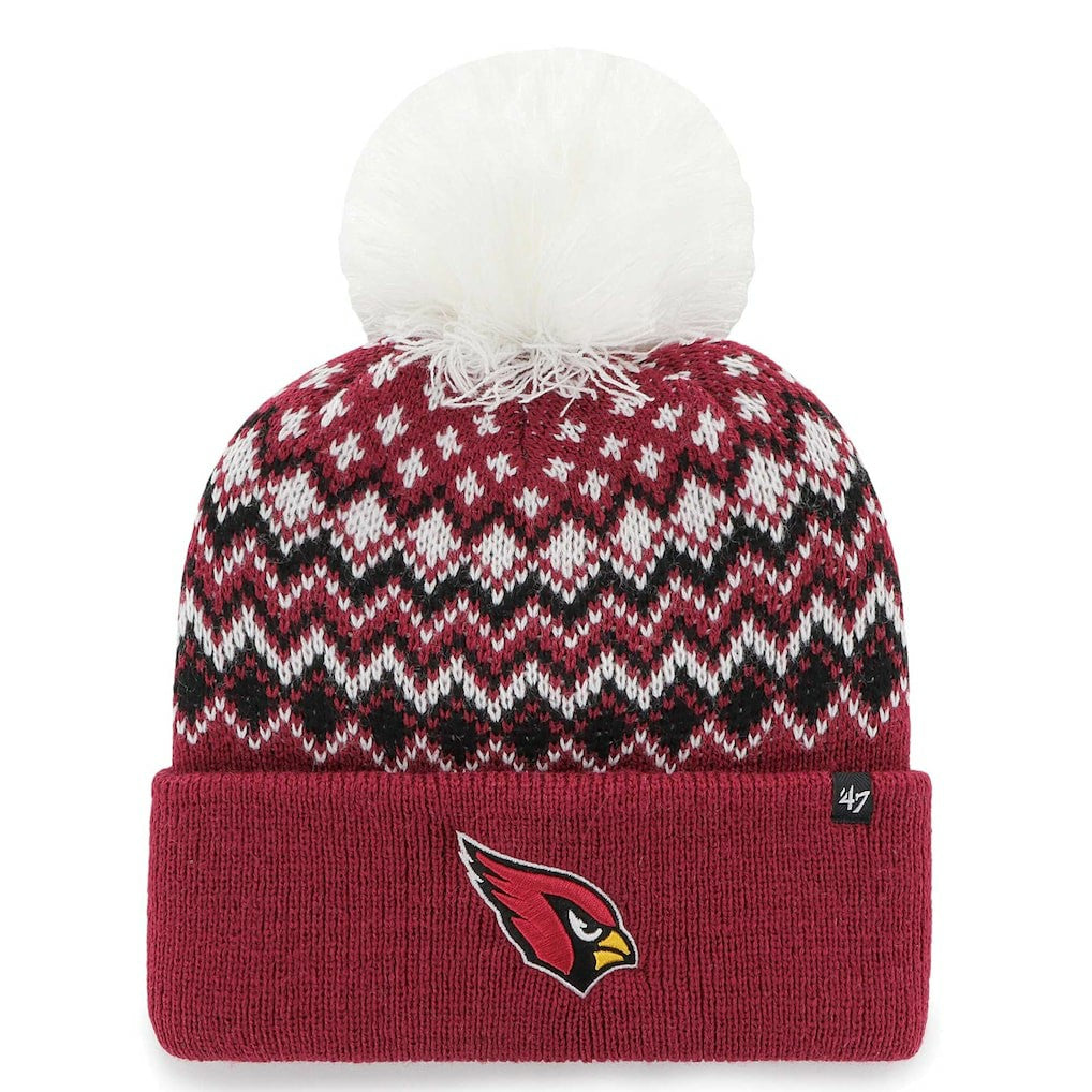 Arizona Cardinals '47 Women's Elsa Cuffed Knit Hat with Pom Cardinal