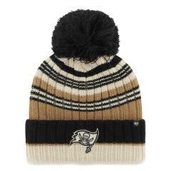 Tampa Bay Buccaneers '47 Women's Barista Cuffed Knit Hat with Pom Natural