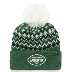 New York Jets '47 Women's Elsa Cuffed Knit Hat with Pom Green