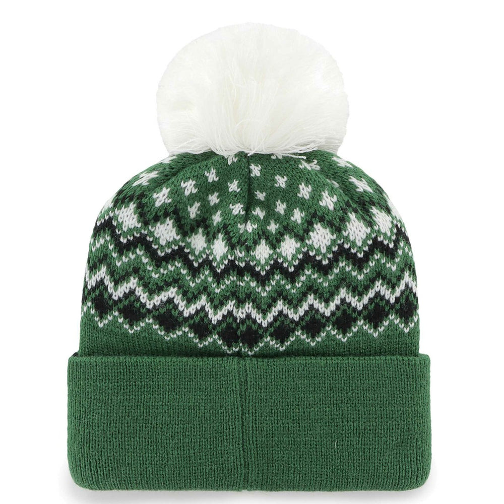 New York Jets '47 Women's Elsa Cuffed Knit Hat with Pom Green