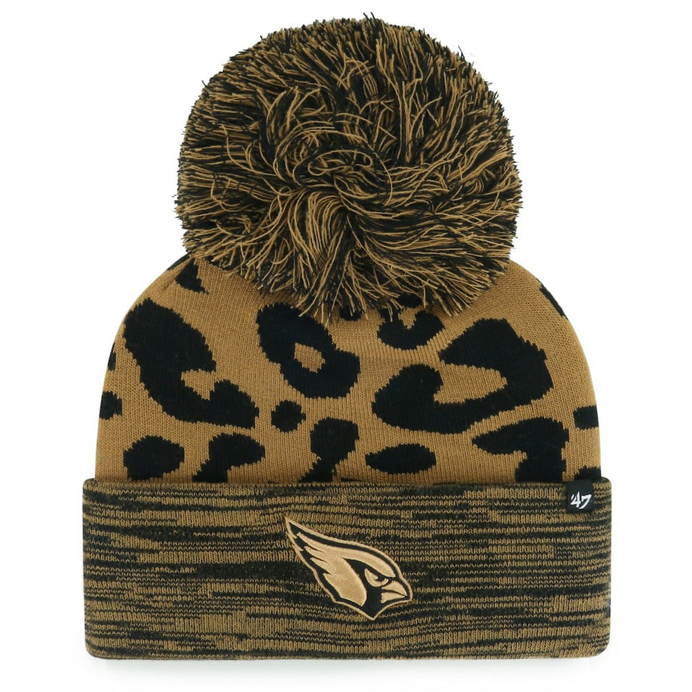 Arizona Cardinals '47 Women's Rosette Cuffed Knit Hat with Pom Brown