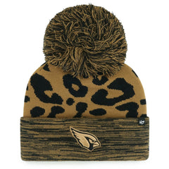 Arizona Cardinals '47 Women's Rosette Cuffed Knit Hat with Pom Brown