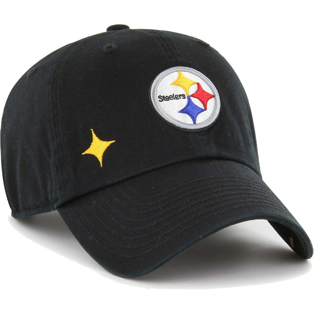 Pittsburgh Steelers '47 Women's Confetti Icon Clean Up Adjustable Hat Black