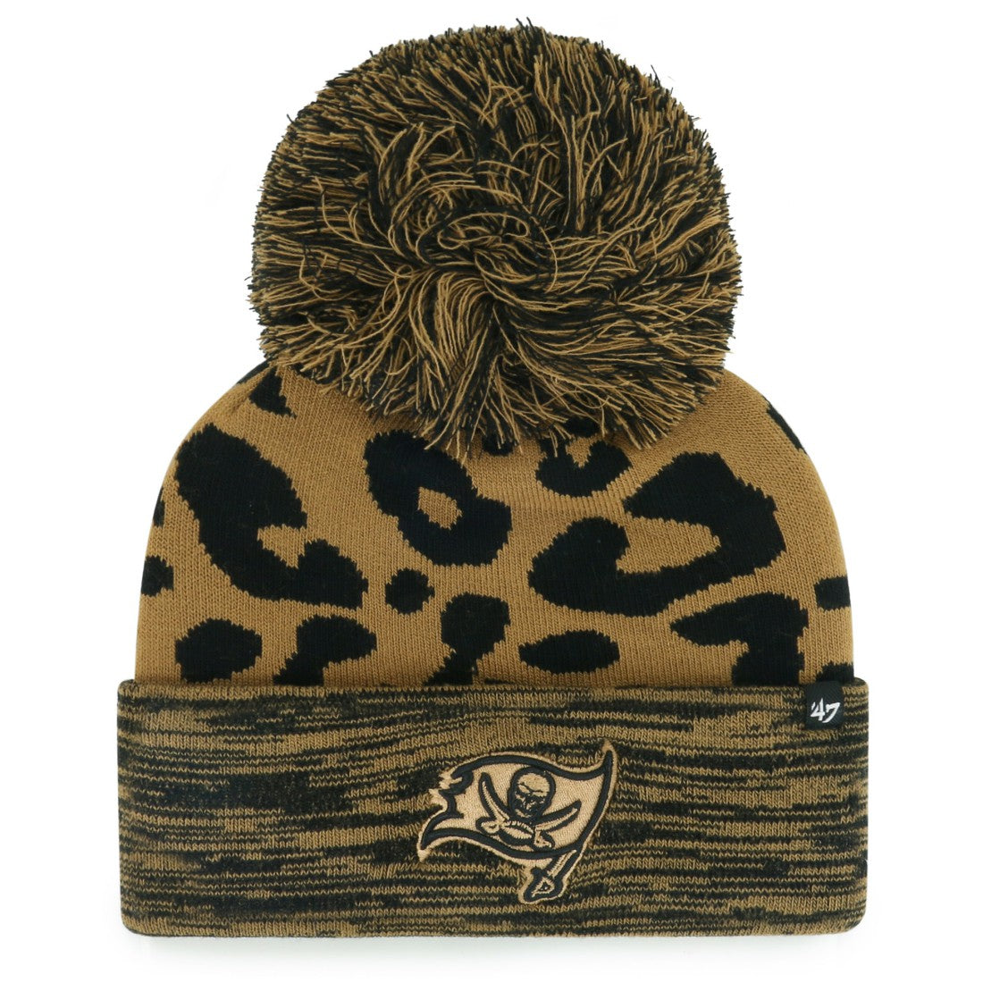 Tampa Bay Buccaneers '47 Women's Rosette Cuffed Knit Hat with Pom Brown