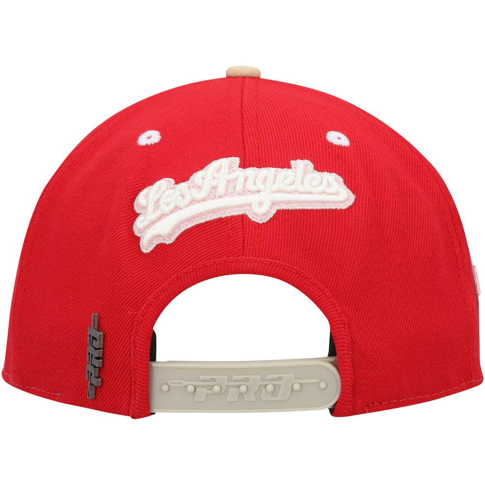 Los Angeles Dodgers Pro Standard Strawberry Ice Cream Drip Snapback Hat - White/Red Hats