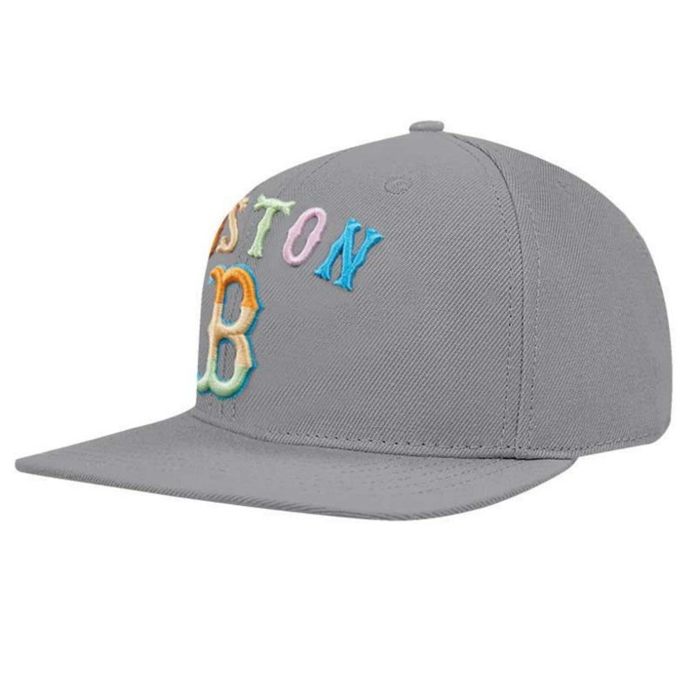 Boston Red Sox Pro Standard Washed Neon Snapback Hat - Gray Hats