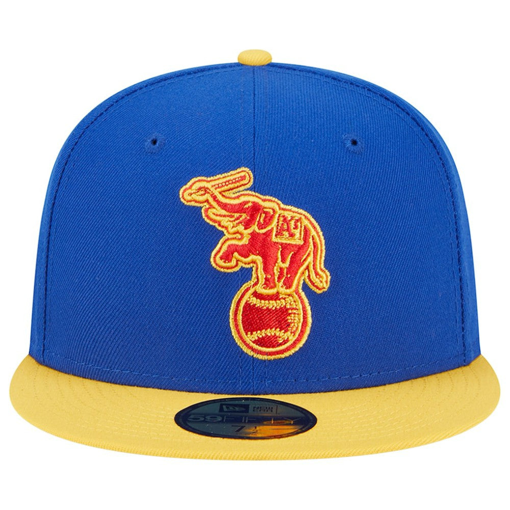 Athletics New Era Empire 59FIFTY Fitted Hat - Royal/Yellow Hats