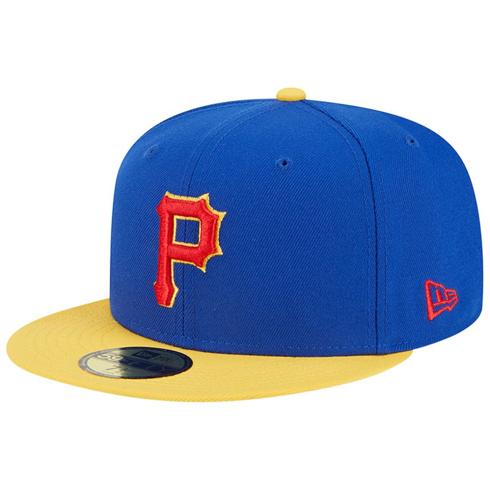 Pittsburgh Pirates New Era Empire 59FIFTY Fitted Hat - Royal/Yellow Hats