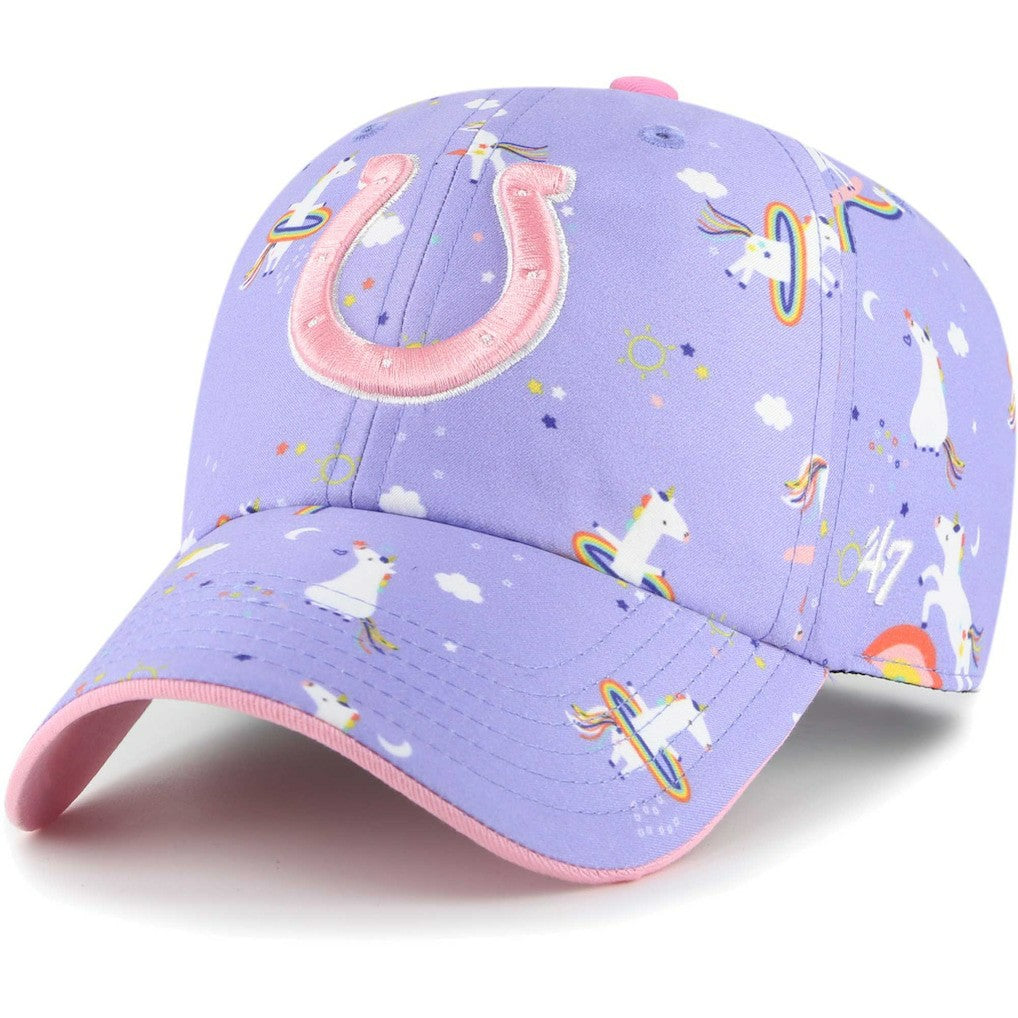 Indianapolis Colts '47 Girls Preschool Unicorn Clean Up Adjustable Hat Lavender