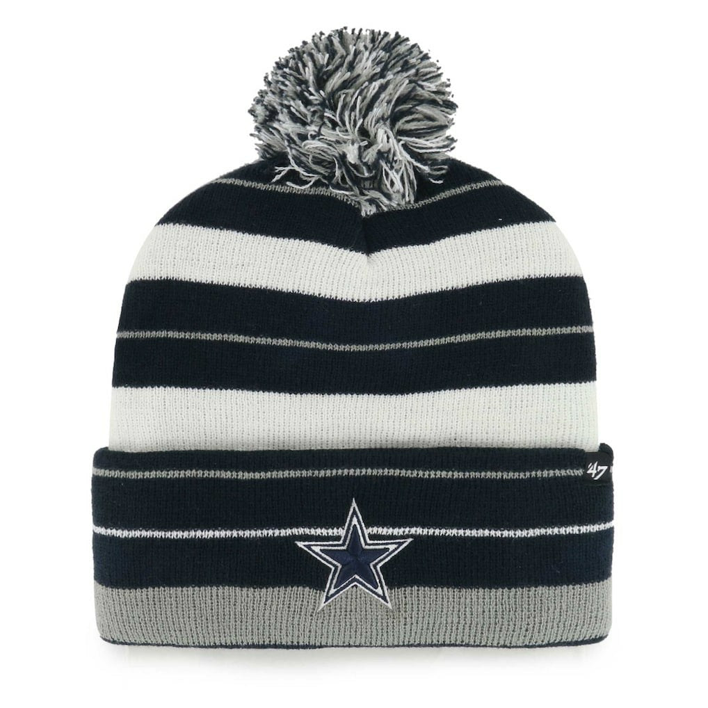 Dallas Cowboys '47 Powerline Cuffed Knit Hat with Pom Navy