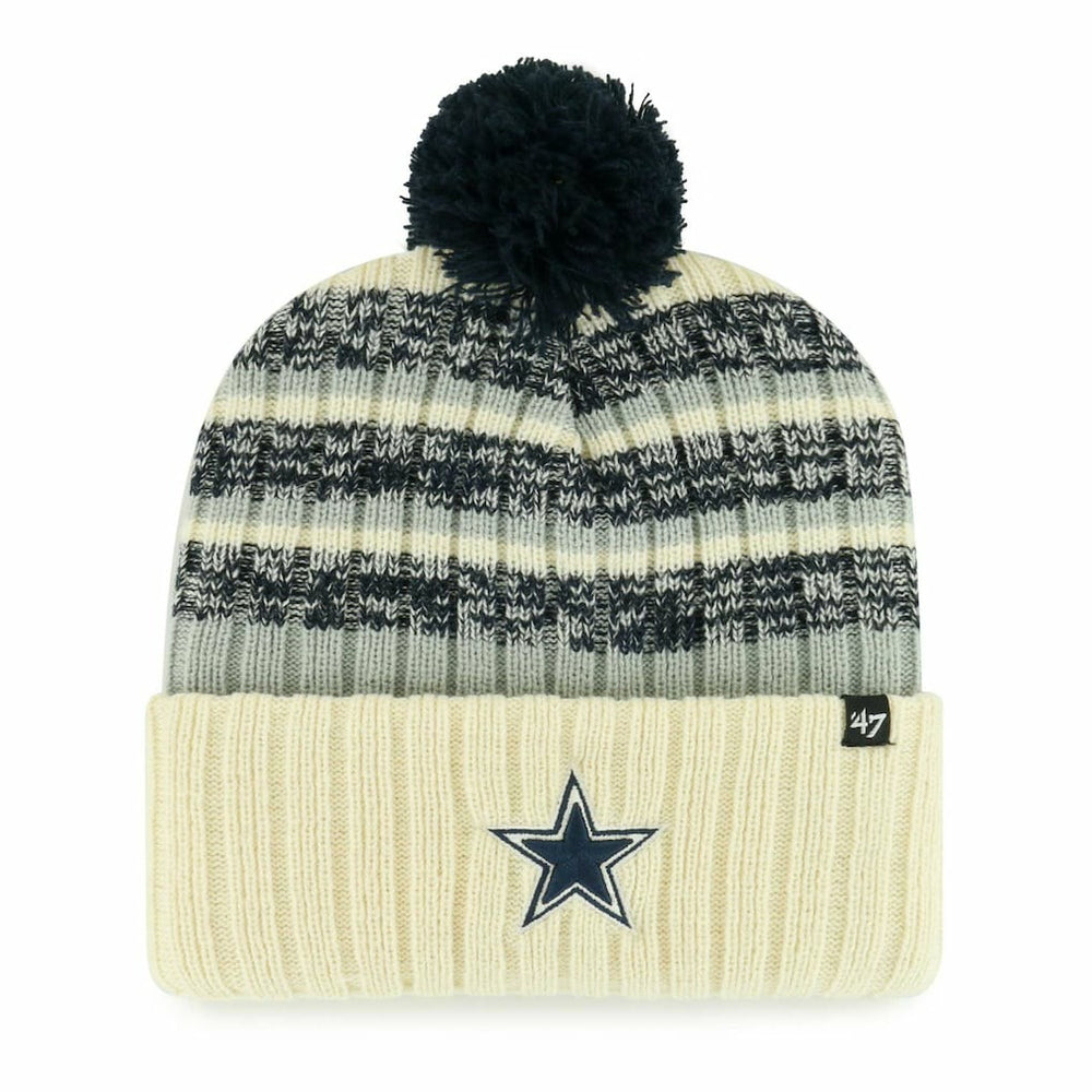Dallas Cowboys '47 Tavern Cuffed Knit Hat with Pom Cream
