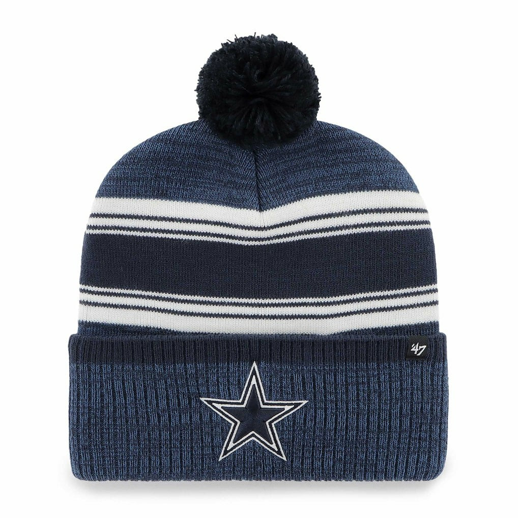 Dallas Cowboys '47 Fadeout Cuffed Knit Hat with Pom Navy