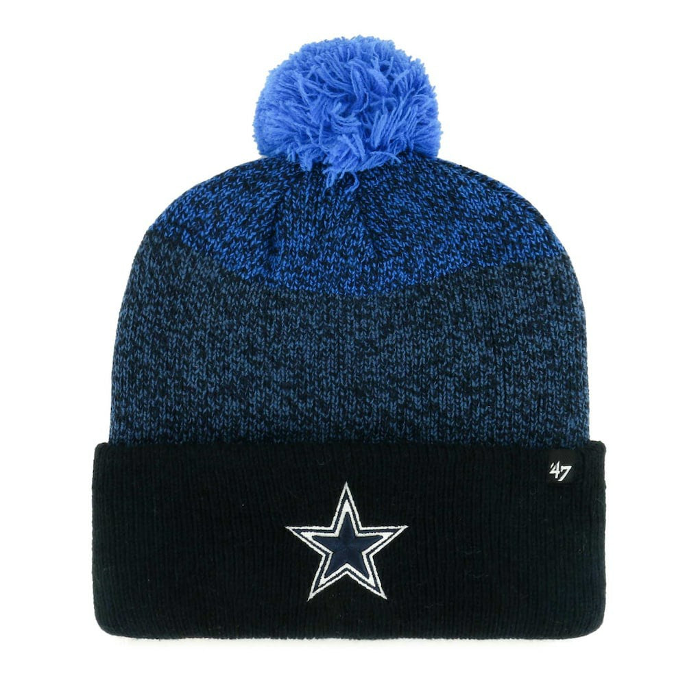 Dallas Cowboys '47 Dark Freeze Cuffed Knit Hat with Pom Navy