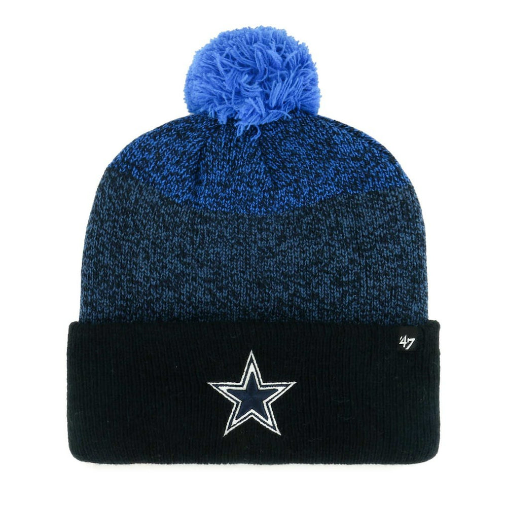 Dallas Cowboys '47 Dark Freeze Cuffed Knit Hat with Pom Navy
