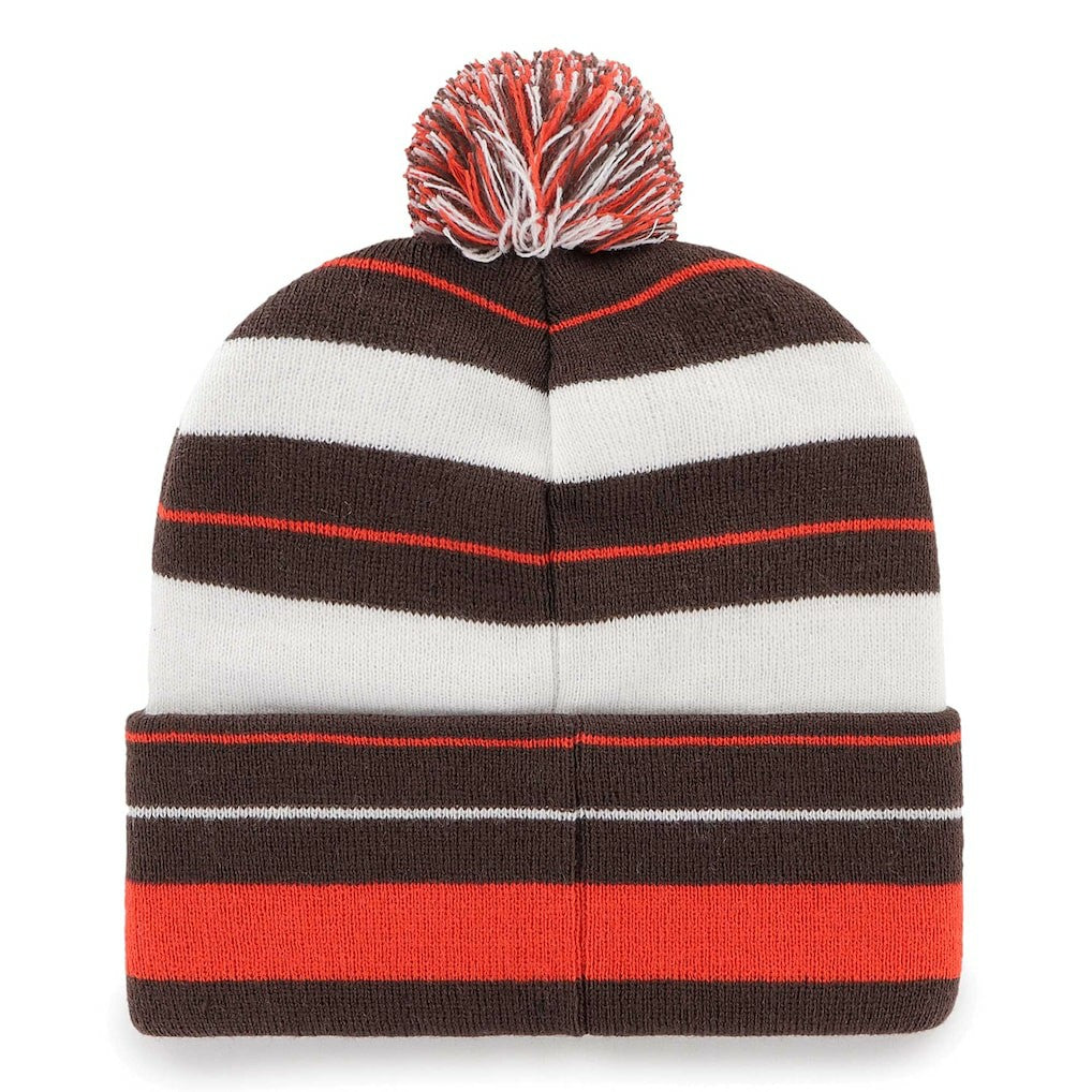 Cleveland Browns '47 Powerline Cuffed Knit Hat with Pom Brown