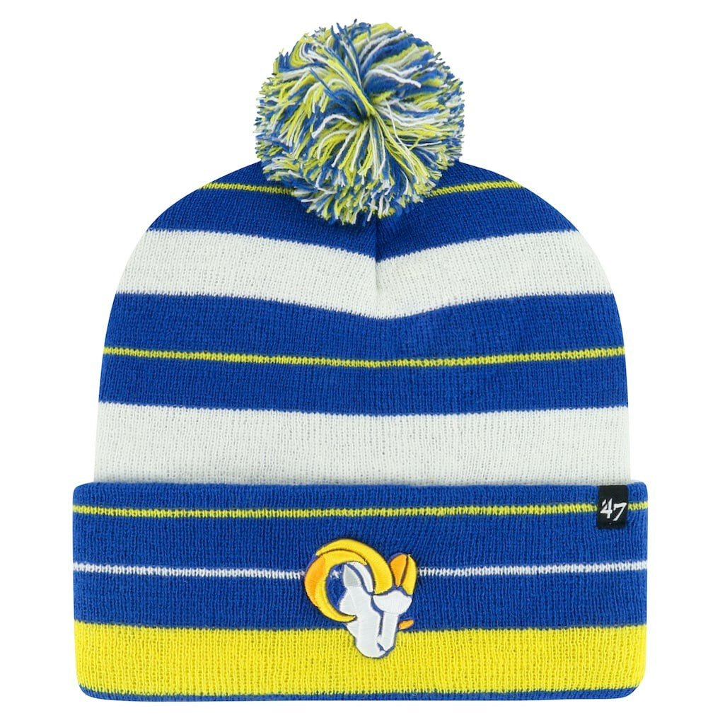 Los Angeles Rams '47 Powerline Cuffed Knit Hat with Pom Royal