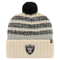 Las Vegas Raiders '47 Tavern Cuffed Knit Hat with Pom Natural