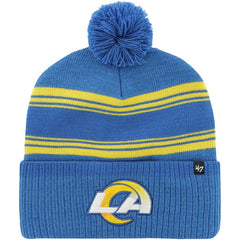 Los Angeles Rams '47 Fadeout Cuffed Knit Hat with Pom Royal