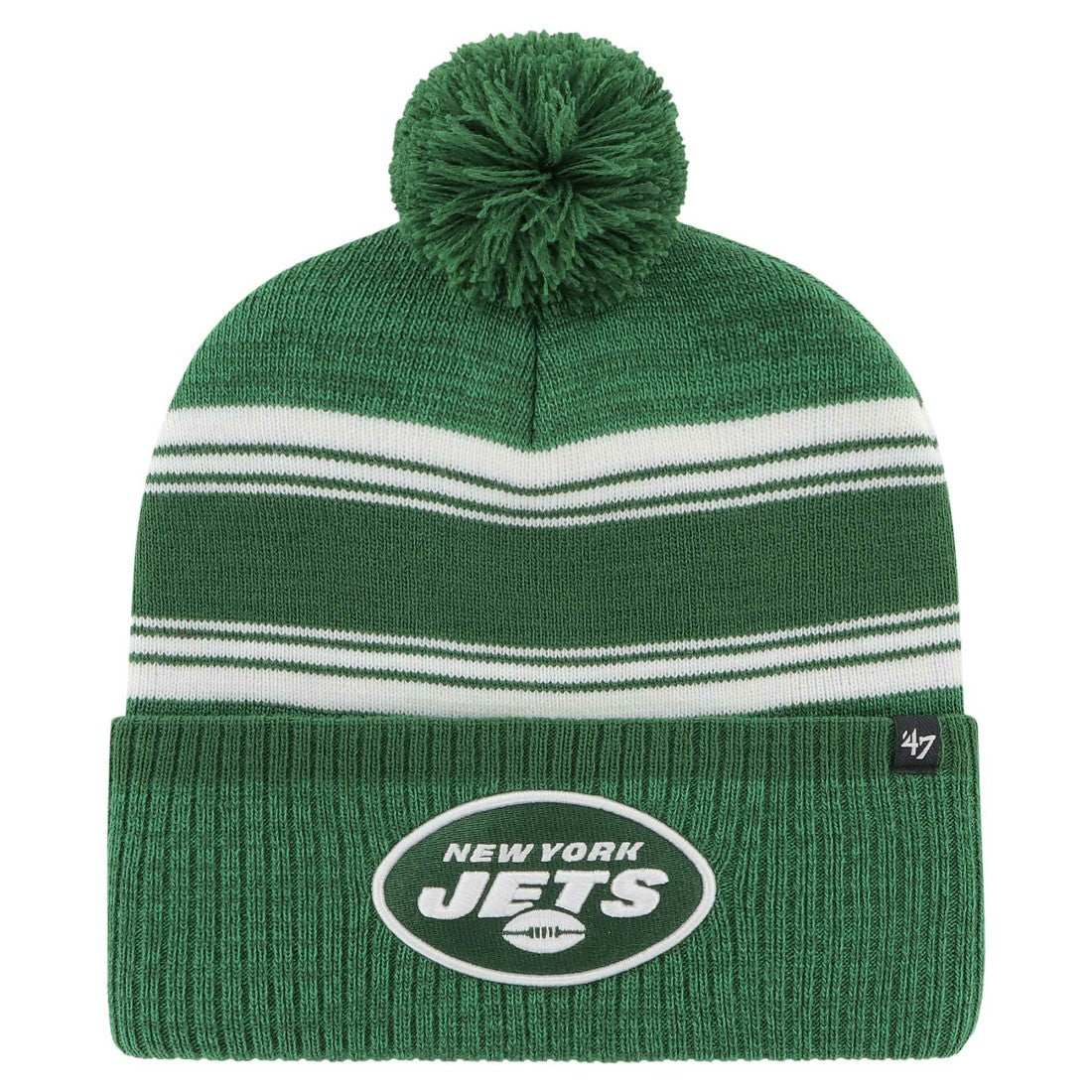 New York Jets '47 Fadeout Cuffed Knit Hat with Pom Green