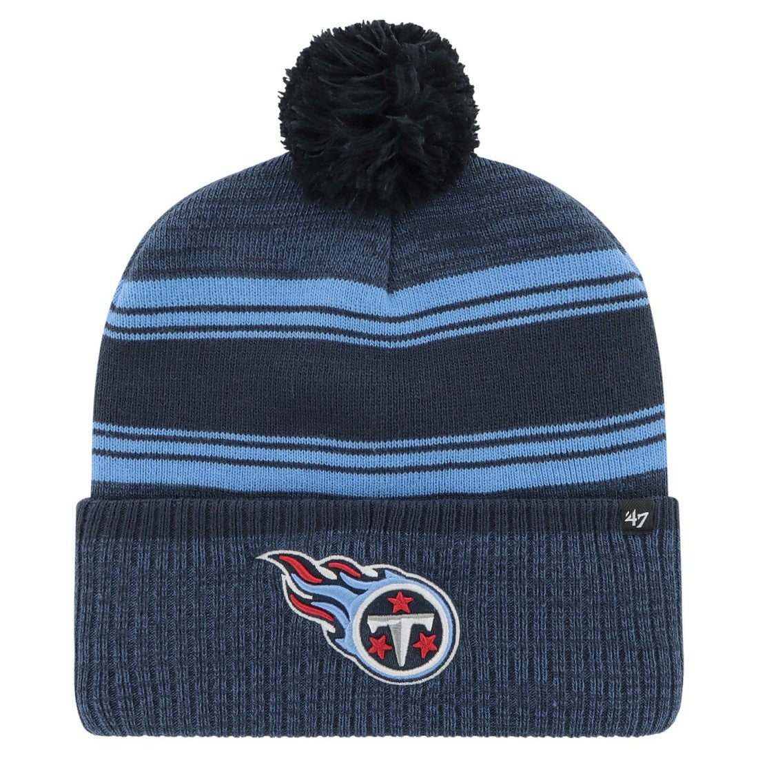 Tennessee Titans '47 Fadeout Cuffed Knit Hat with Pom Navy