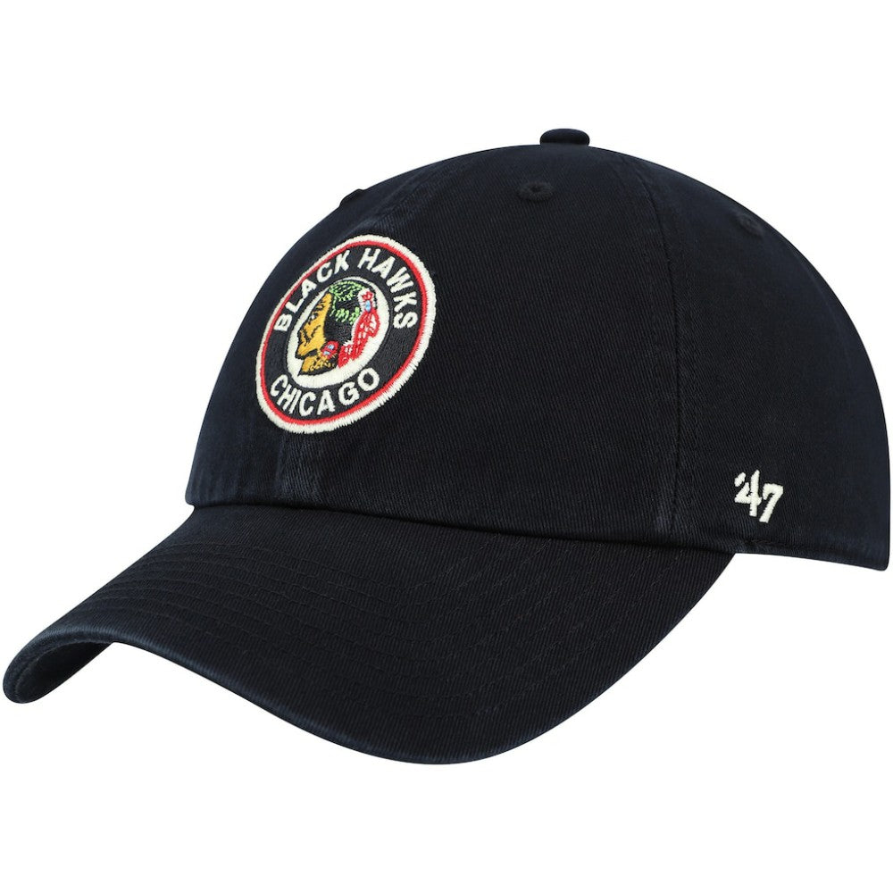 NHL Chicago Blackhawks '47 Clean Up Adjustable Hat - Black