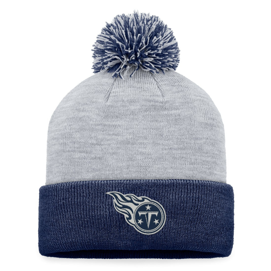 Tennessee Titans Women's Cuffed Knit Hat with Pom Gray