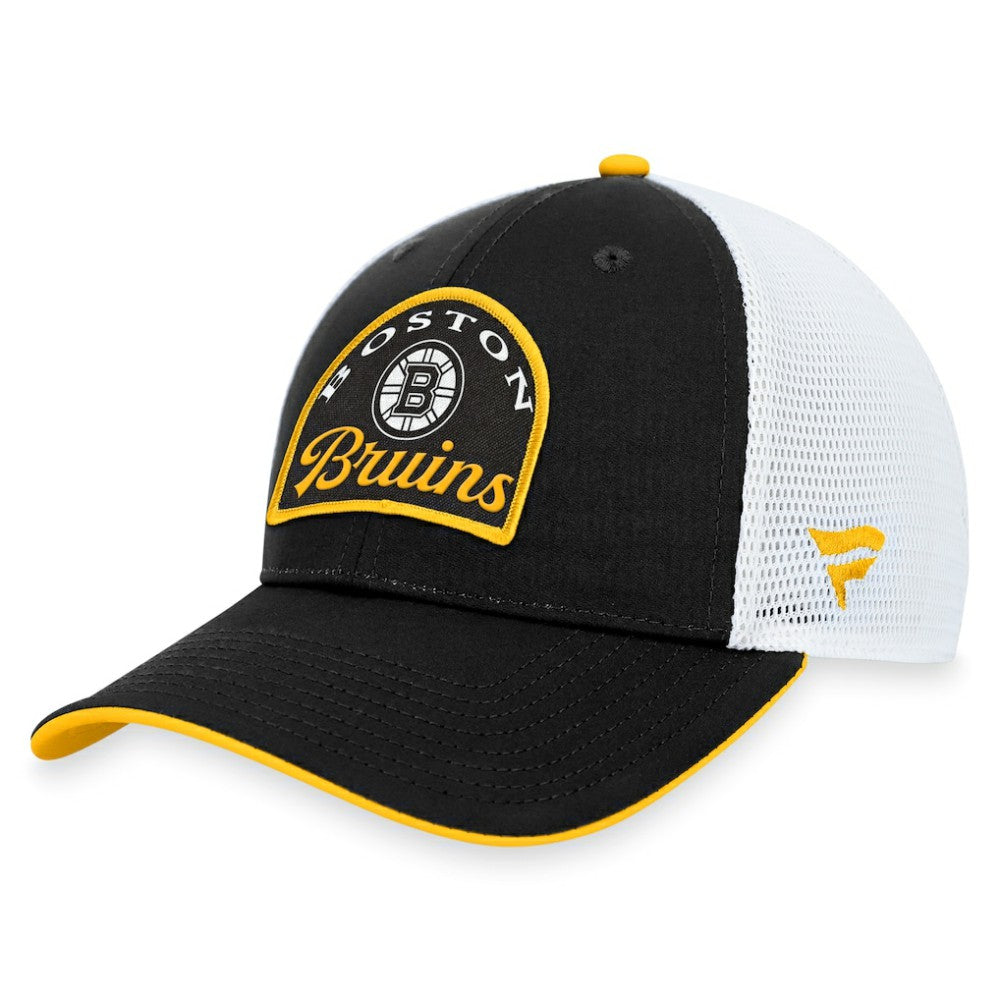 NHL Boston Bruins Fanatics Fundamental Adjustable Hat - Black/White