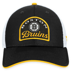 NHL Boston Bruins Fanatics Fundamental Adjustable Hat - Black/White