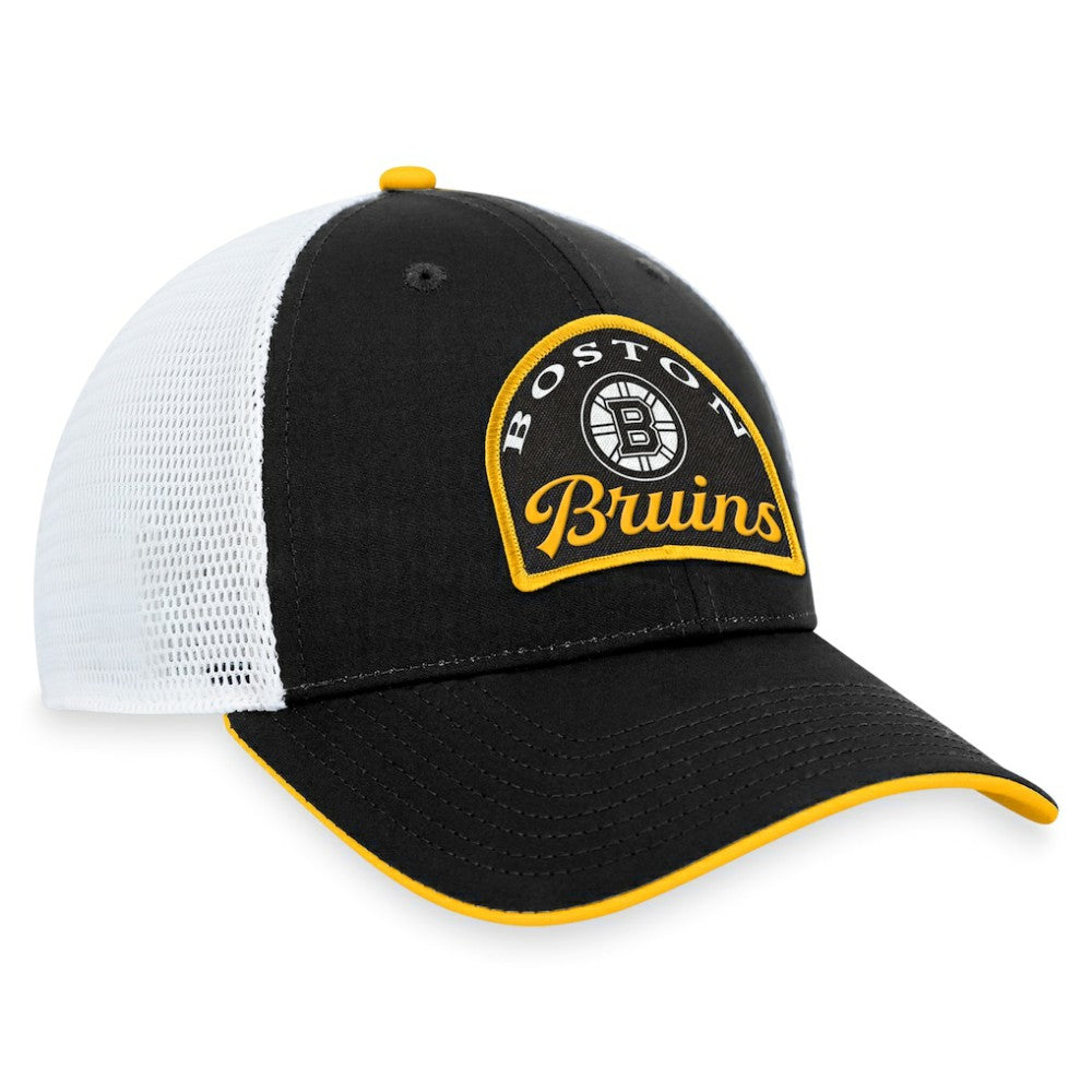 NHL Boston Bruins Fanatics Fundamental Adjustable Hat - Black/White