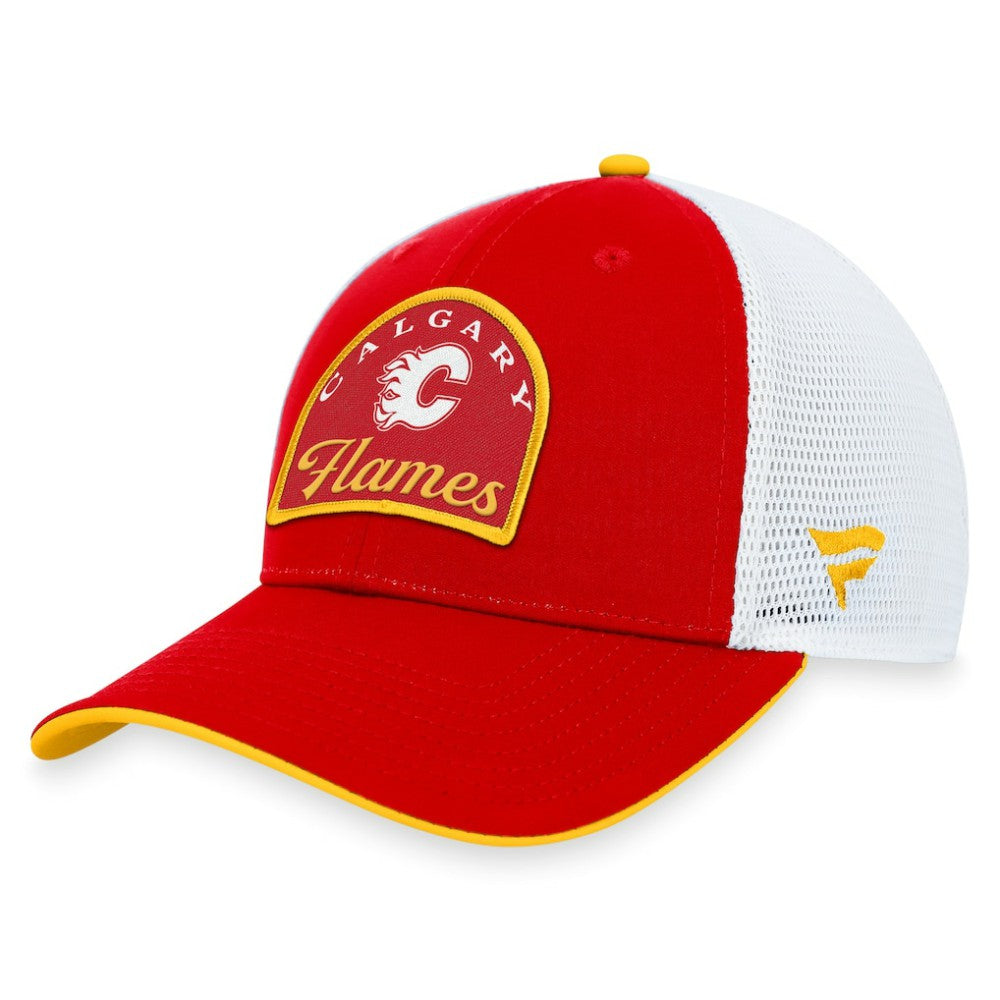 NHL Calgary Flames Fanatics Fundamental Adjustable Hat - Red/White