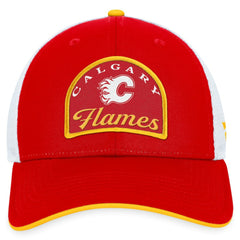 NHL Calgary Flames Fanatics Fundamental Adjustable Hat - Red/White